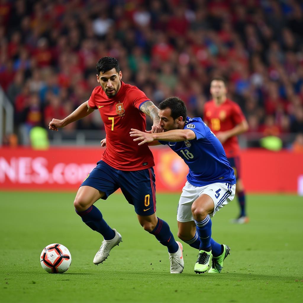 Aitor Paredes trong màu áo Đội tuyển Tây Ban Nha