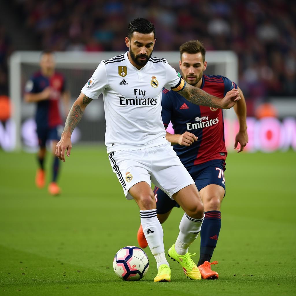 Albiol trong màu áo Real Madrid