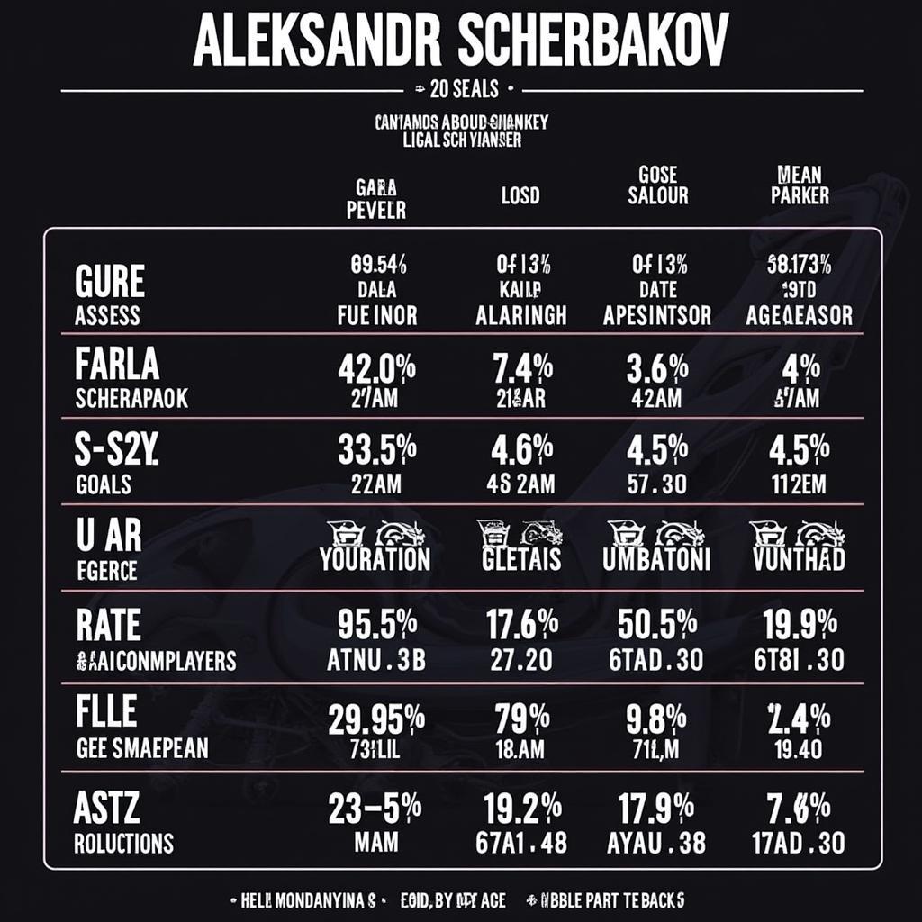 Aleksandr Shcherbakov so sánh với các cầu thủ khác
