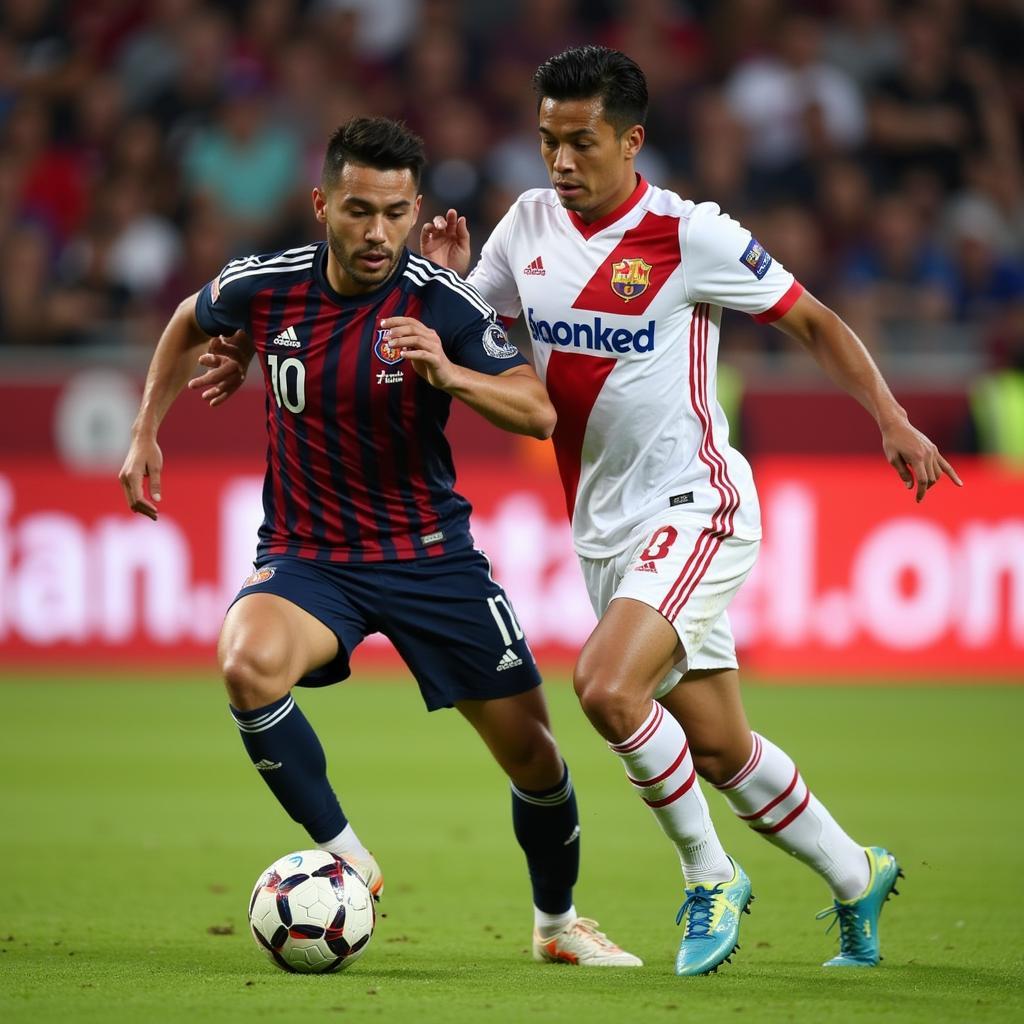 Alexis Peña thể hiện sự quyết tâm và kỹ năng phòng ngự xuất sắc trong màu áo Necaxa.