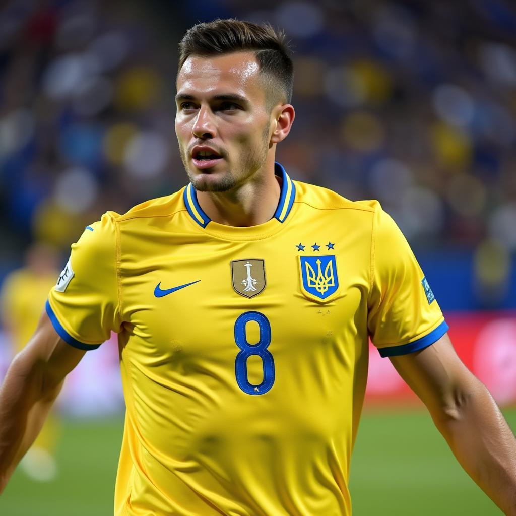 Andriy Pyatov khoác áo đội tuyển quốc gia Ukraine.