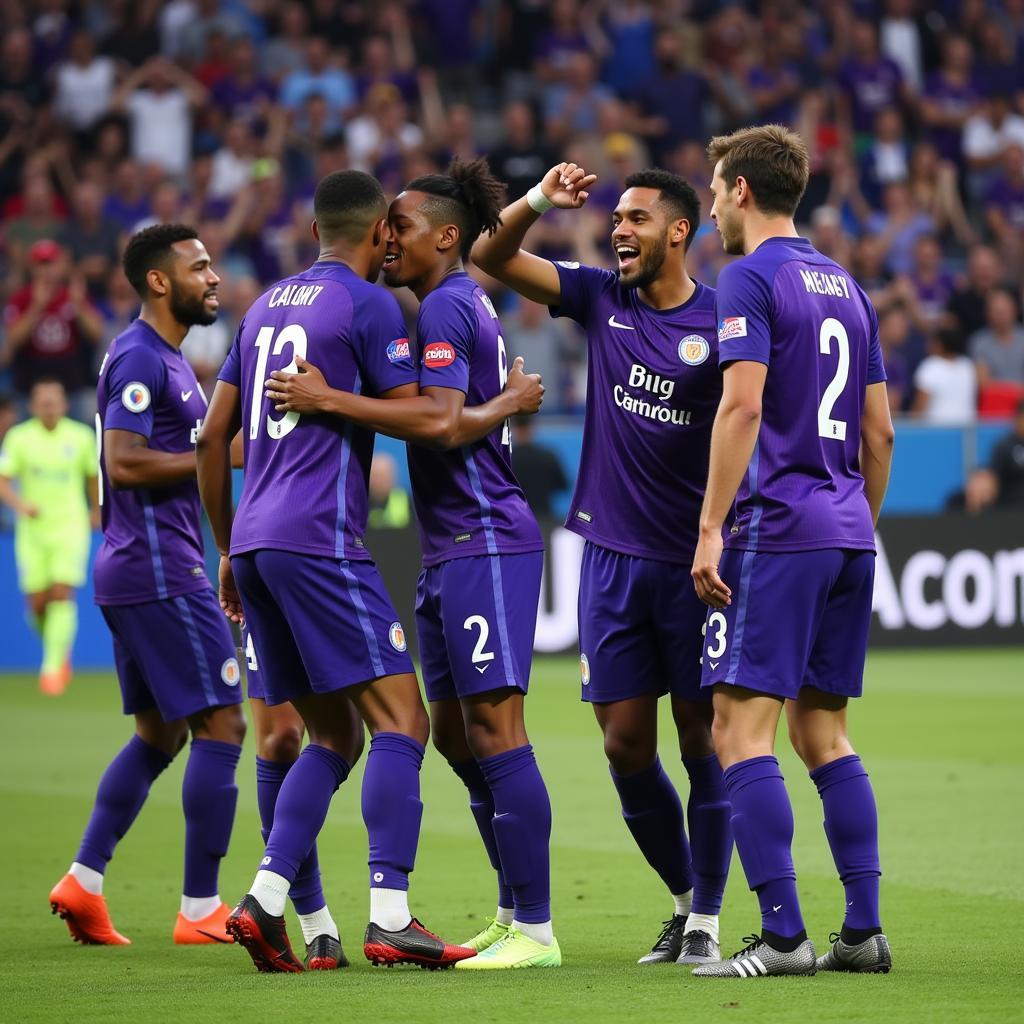 Antonio Carlos ăn mừng chiến thắng cùng đồng đội tại Orlando City