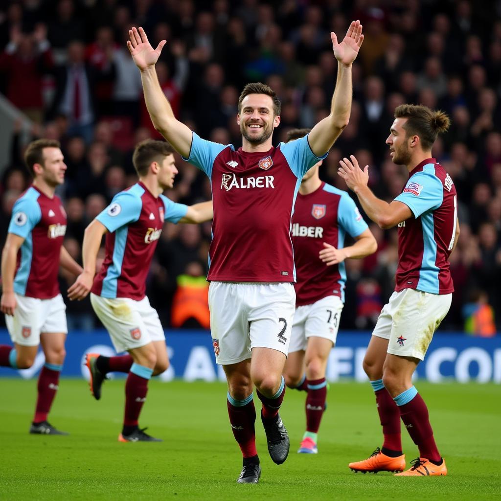 Ashley Barnes celebrating a goal