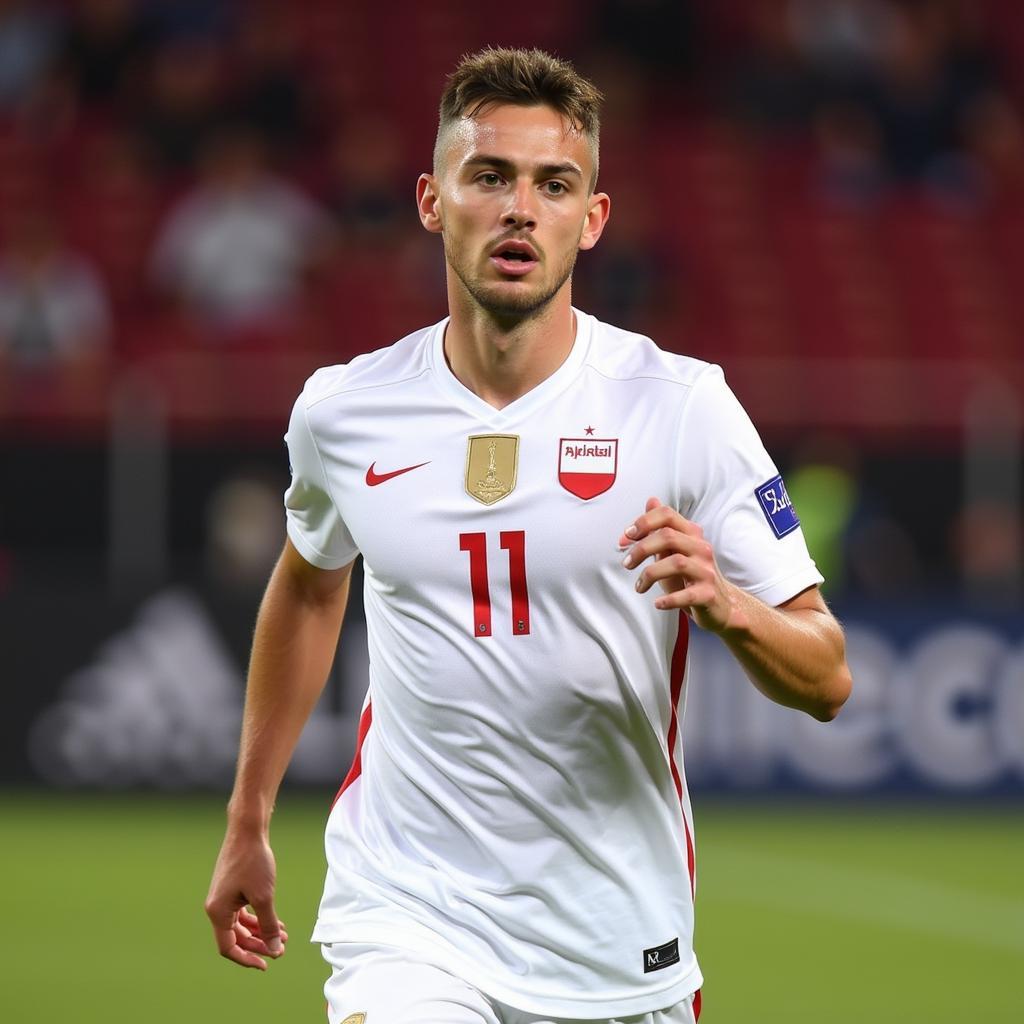Bartek Slisz Trong Màu Áo Đội Tuyển U21 Ba Lan