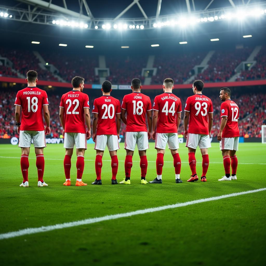 Đội hình Benfica B FC ra sân trong một trận đấu.