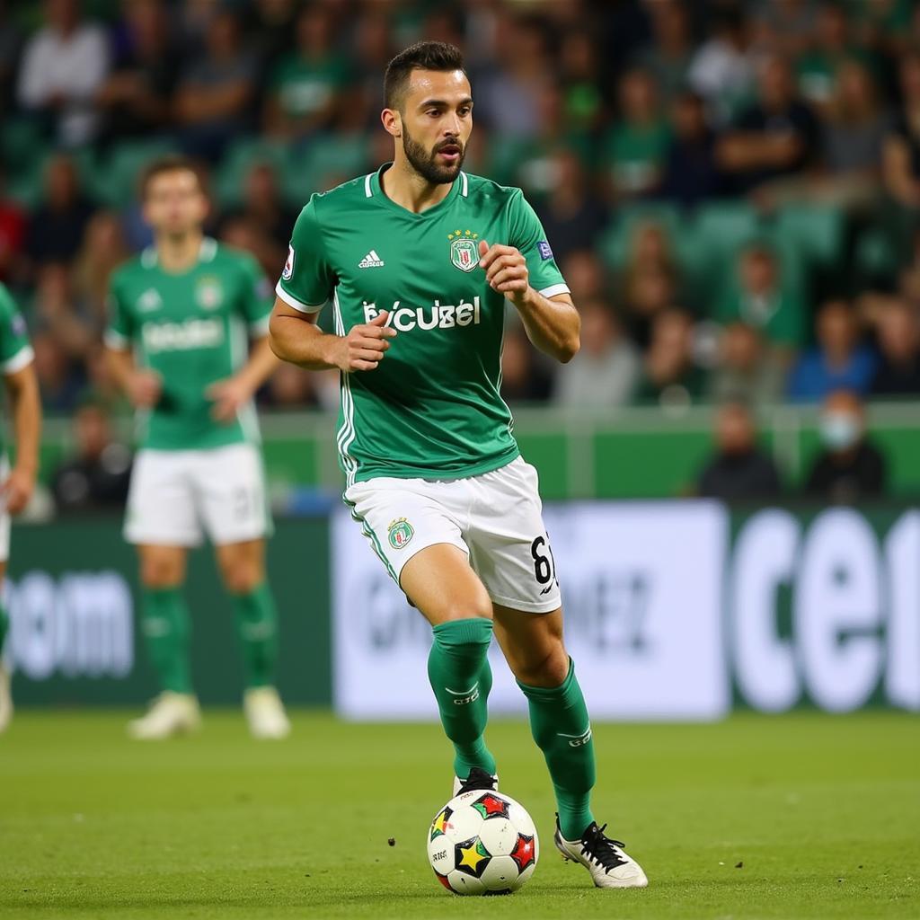 Borja Iglesias thi đấu cho Real Betis