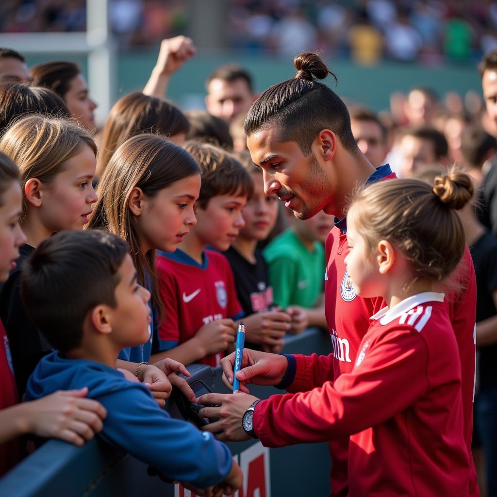 Cristiano Ronaldo truyền cảm hứng cho trẻ em