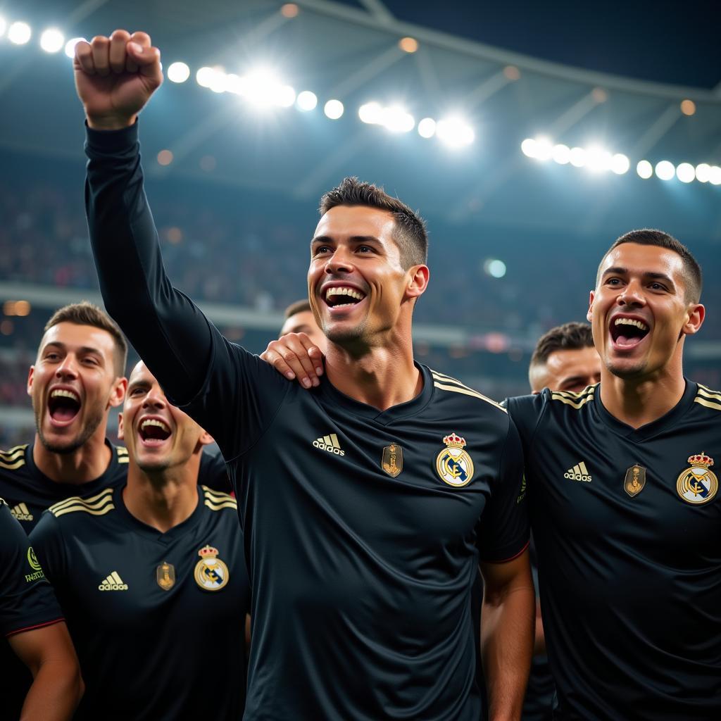 Cảm xúc chiến thắng sukhar của Ronaldo