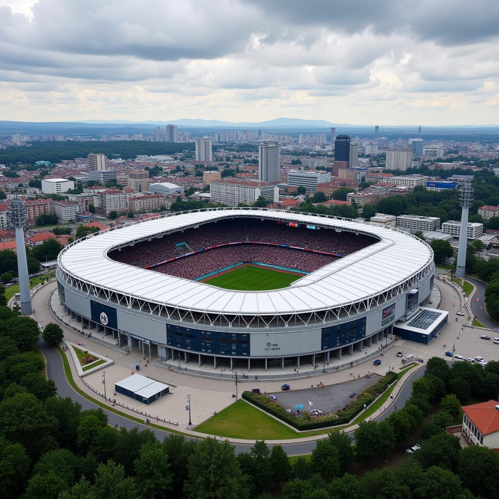 Hình ảnh toàn cảnh sân vận động Carl Benz Stadion