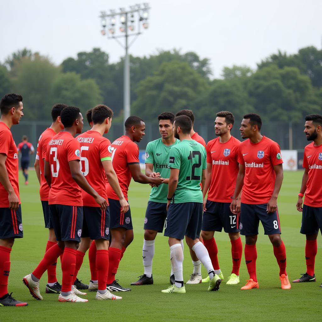 Đội hình Carlos Mannucci FC ra sân trong một trận đấu.