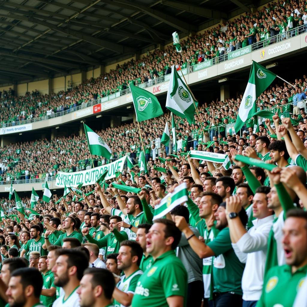 Cổ động viên Real Betis tại Estadio Benito Villamarín