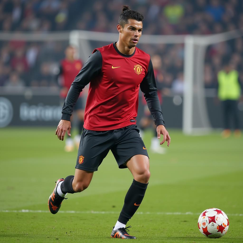 Cristiano Ronaldo tập luyện chăm chỉ