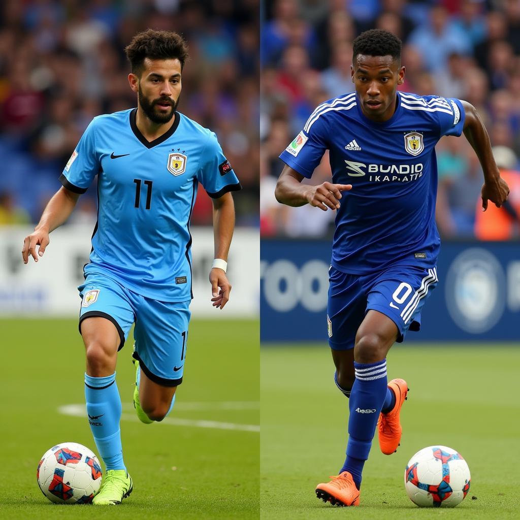 Tiền vệ Cesar Araujo trong màu áo đội tuyển Uruguay và CLB Orlando City.
