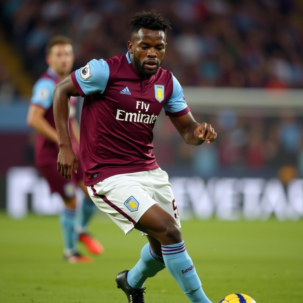 Charles N'Zogbia trong màu áo Aston Villa.