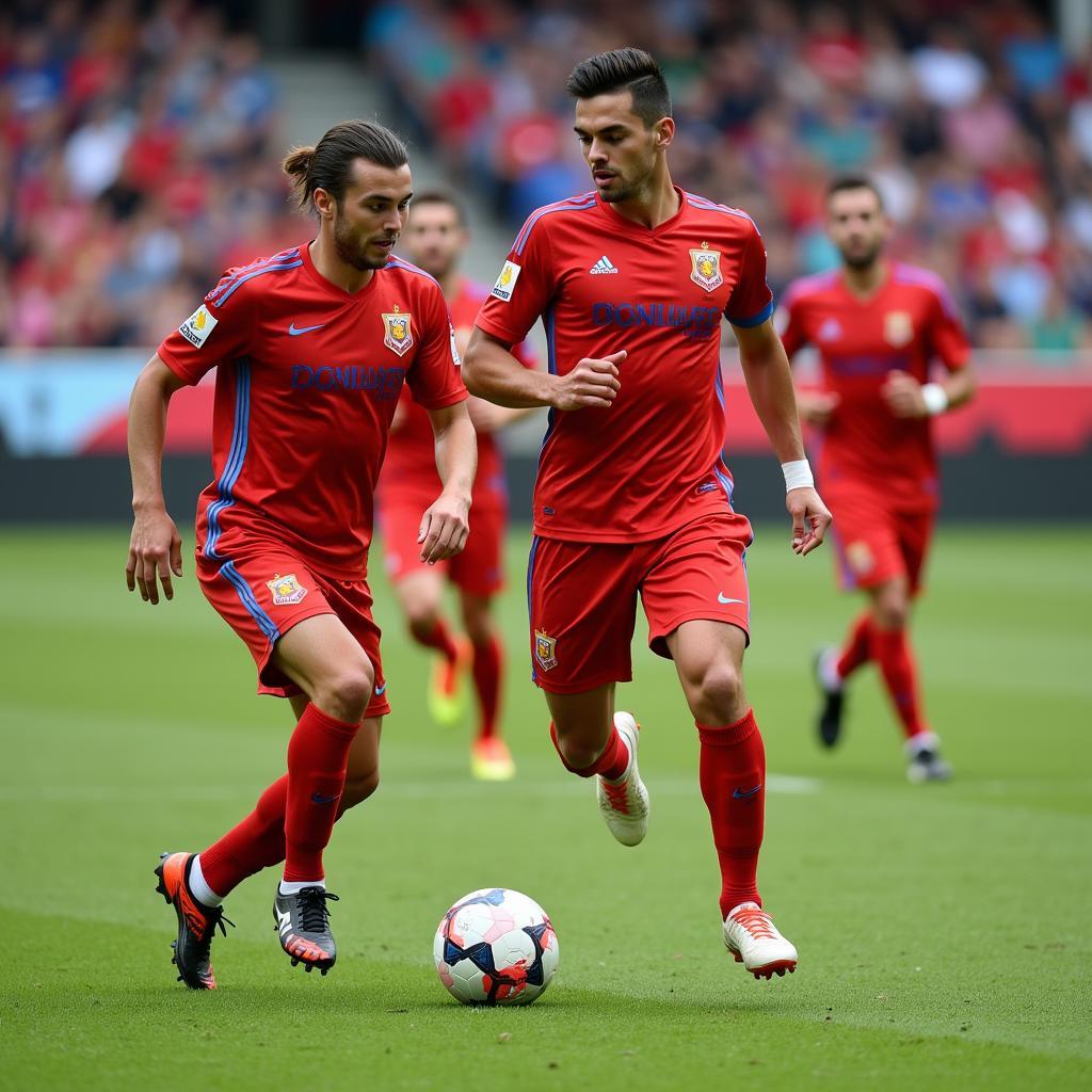 Đội bóng địa phương Cherif Soccer đang thi đấu