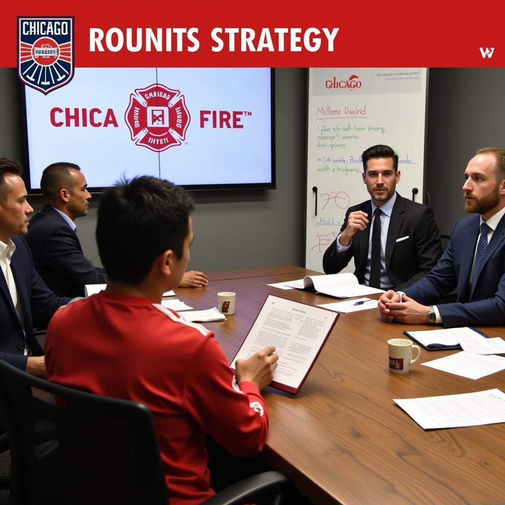 Ban lãnh đạo Chicago Fire đang thảo luận chiến lược phát triển câu lạc bộ