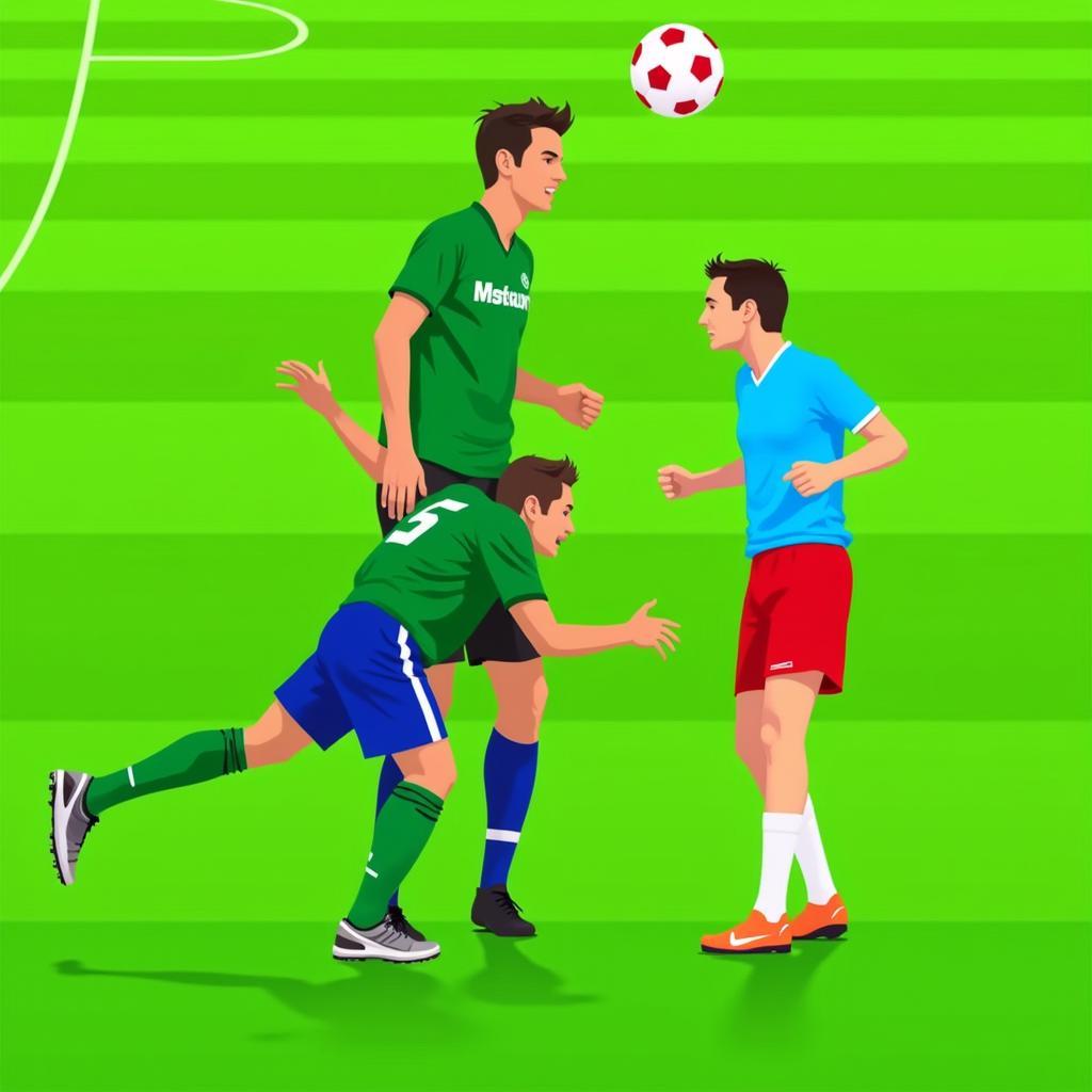 Ảnh minh họa tầm quan trọng của chiều cao trong bóng đá