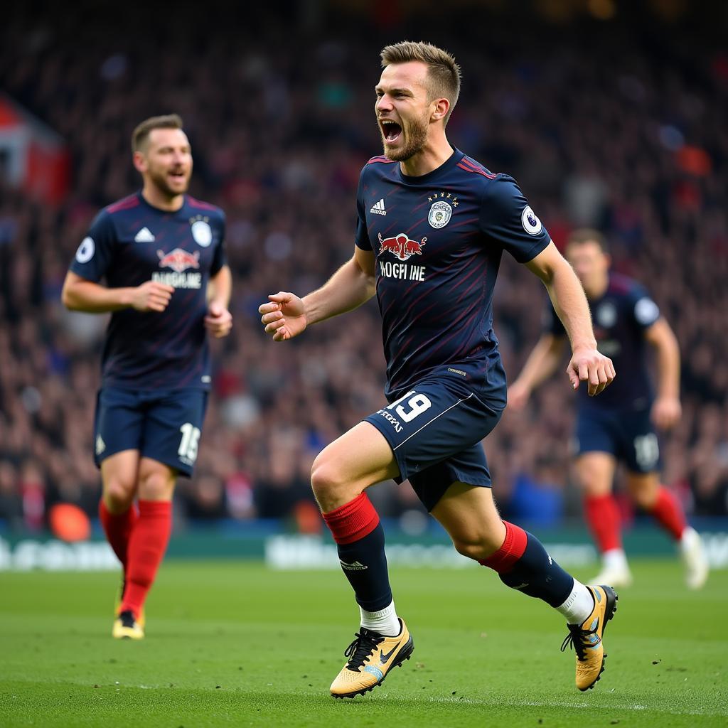 Chris Brunt ăn mừng bàn thắng