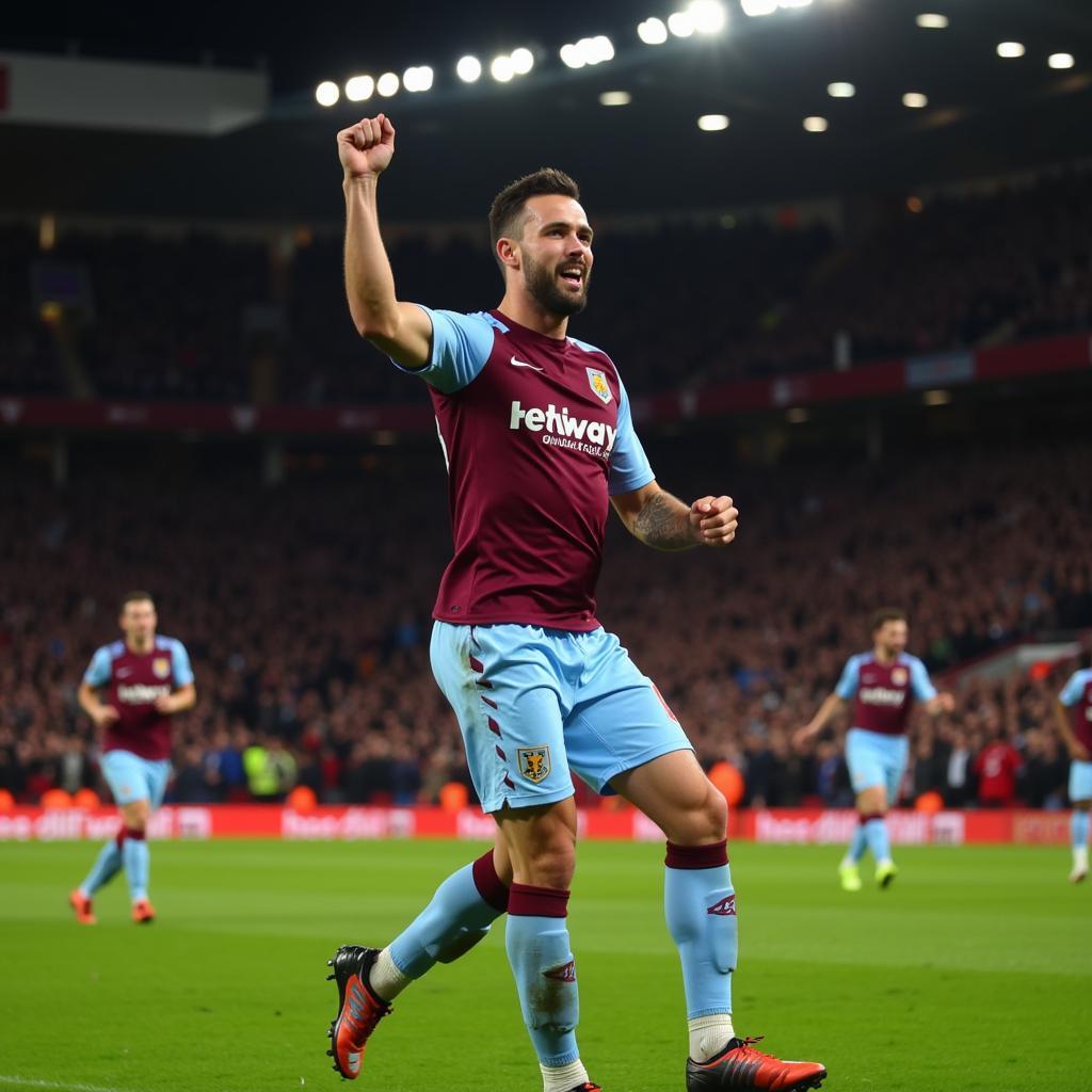 Chris Eagles ghi bàn cho Burnley