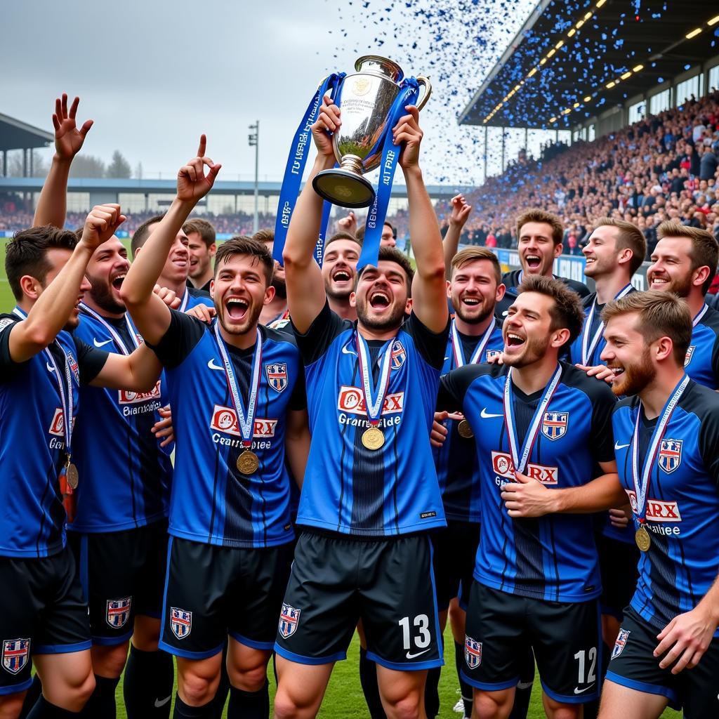 Club Brugge KV ăn mừng chiến thắng vang dội