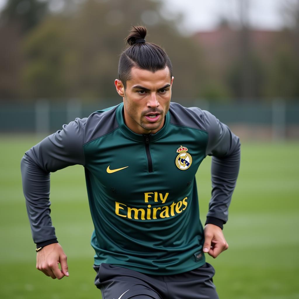 Cristiano Ronaldo luyện tập chăm chỉ
