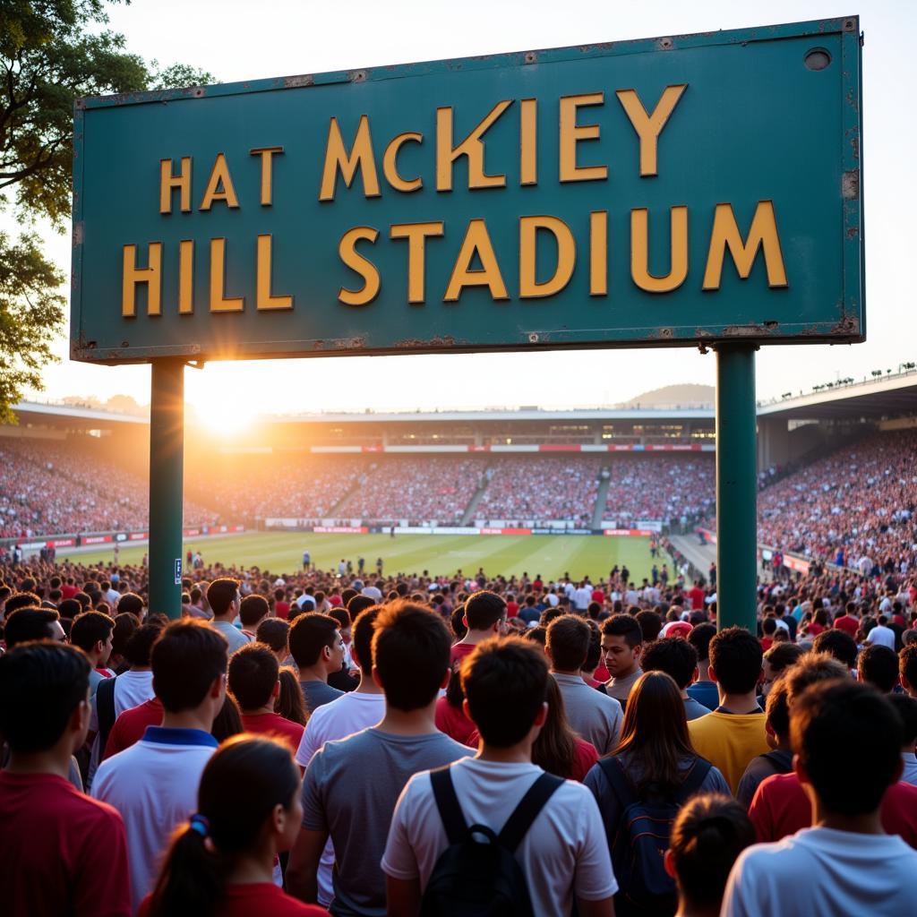 Cộng đồng người hâm mộ tập trung tại McKinley Hill Stadium, tạo nên không khí sôi động và náo nhiệt