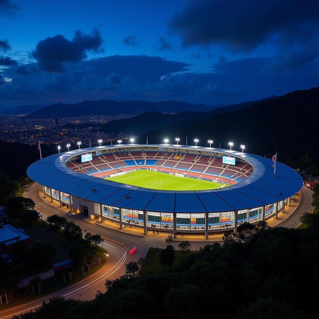 Costa Rica stadium lung linh về đêm