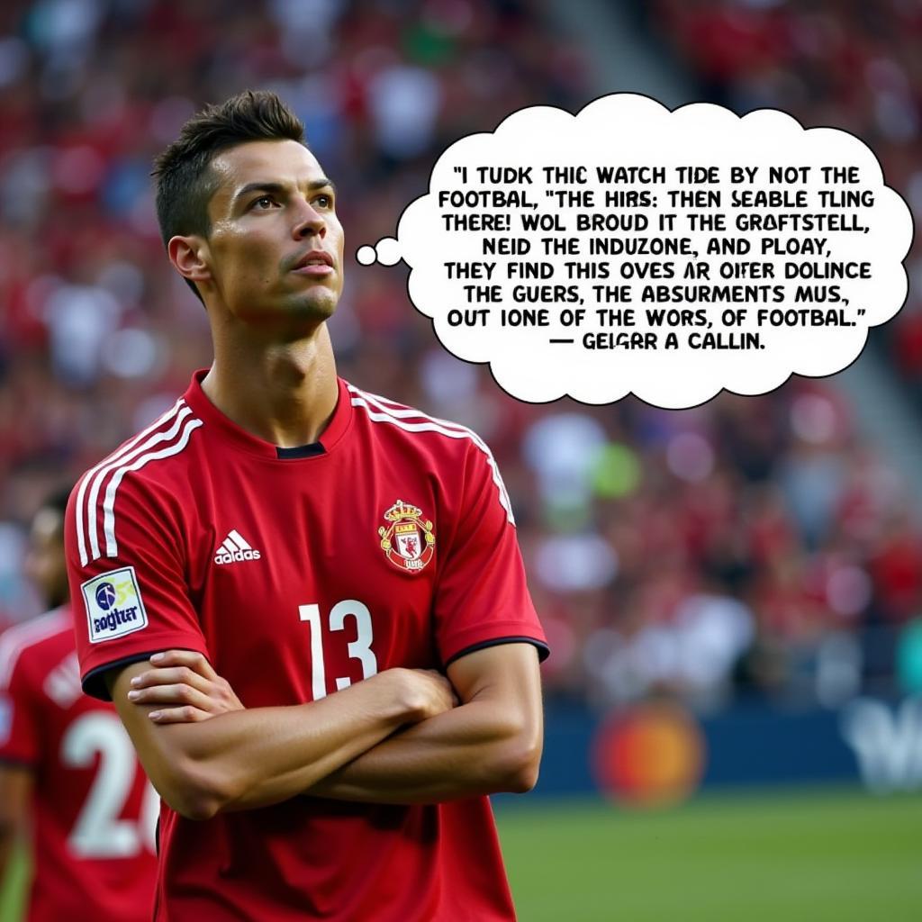 Cristiano Ronaldo suy ngẫm về lời nói của George Carlin về bóng đá.