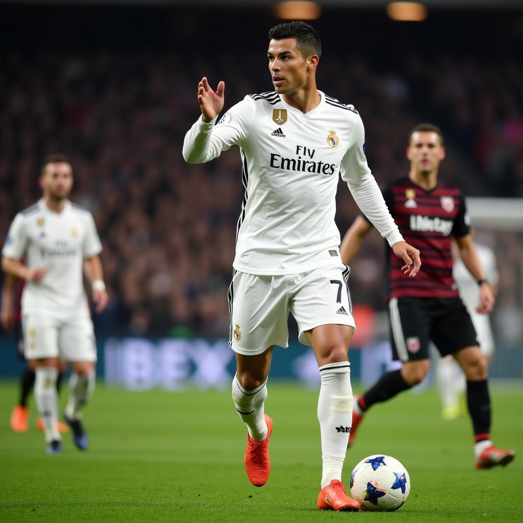 Cristiano Ronaldo thể hiện kỹ thuật oné touch điêu luyện