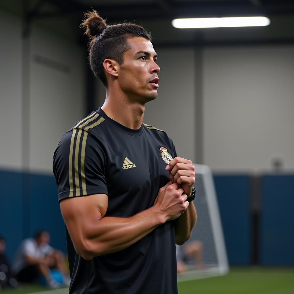 Cristiano Ronaldo tập luyện chăm chỉ