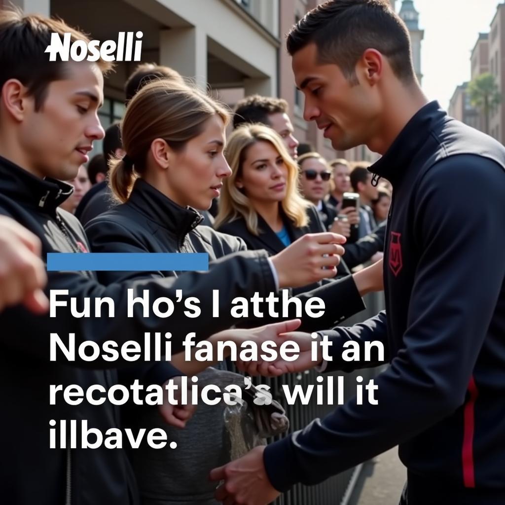 Cristiano Ronaldo trao đổi với fan hâm mộ về Noselli