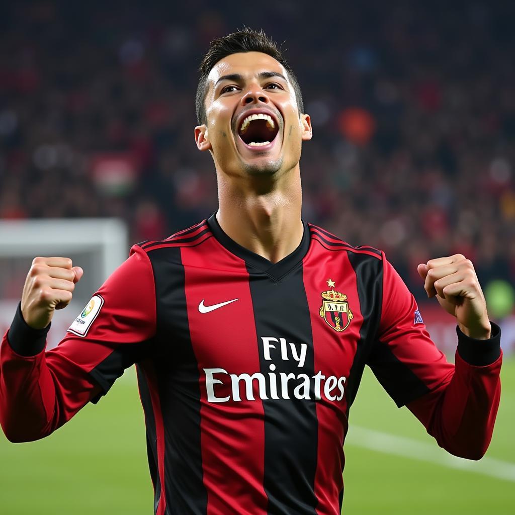Cristiano Ronaldo ăn mừng bàn thắng