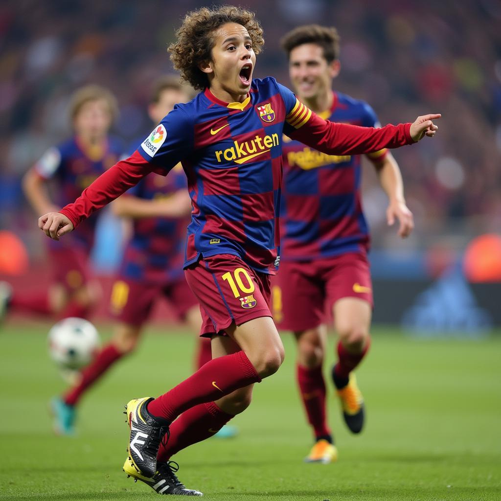 Marc Cucurella trong màu áo đội trẻ Barcelona