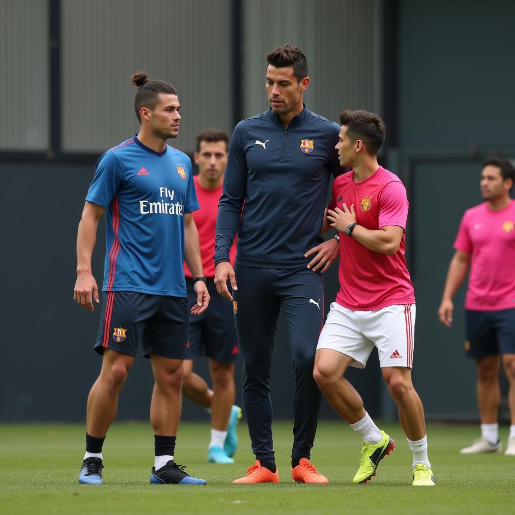Cristiano Ronaldo tập luyện cùng Cui Wei MD