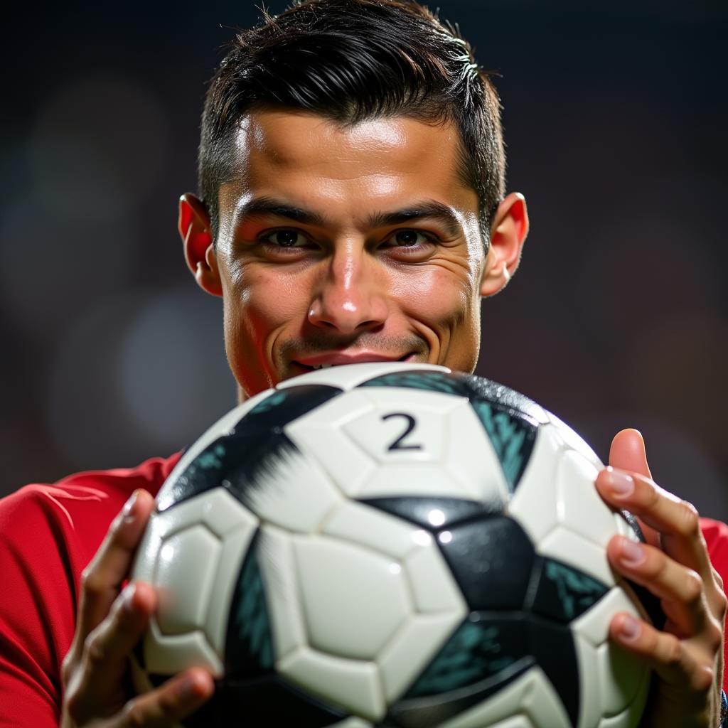 Cristiano Ronaldo thể hiện niềm đam mê bất diệt với trái bóng tròn