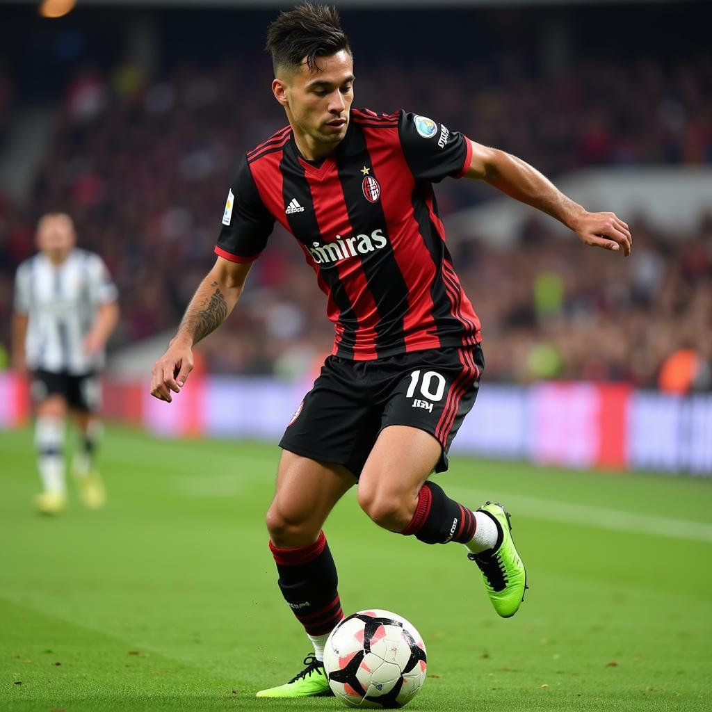 Charles De Katelaere trong màu áo AC Milan