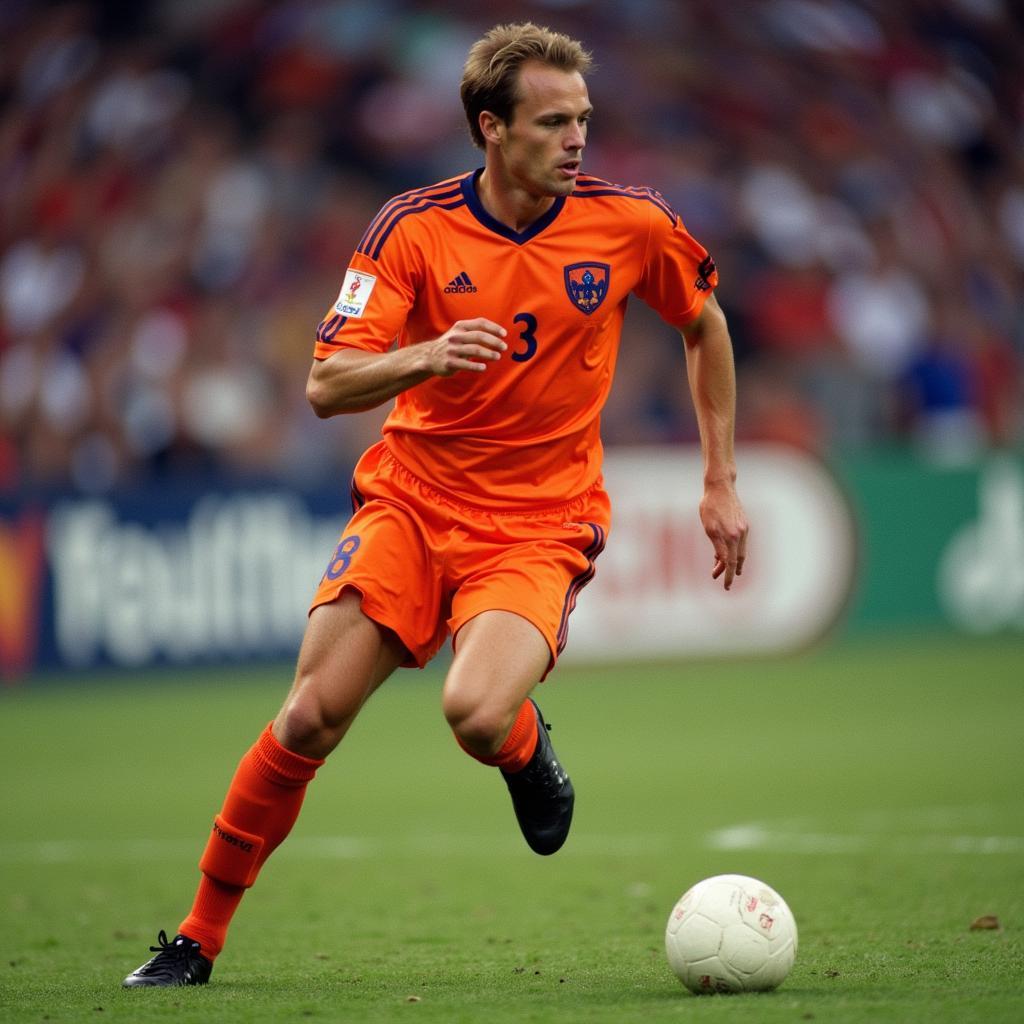 Dennis Bergkamp trong màu áo đội tuyển Hà Lan