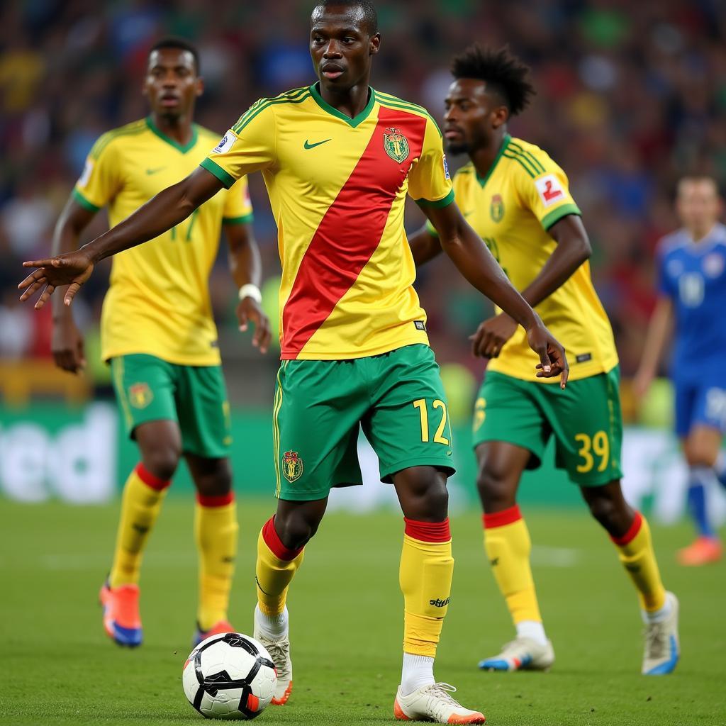 Didier Ndong thi đấu cho đội tuyển Gabon