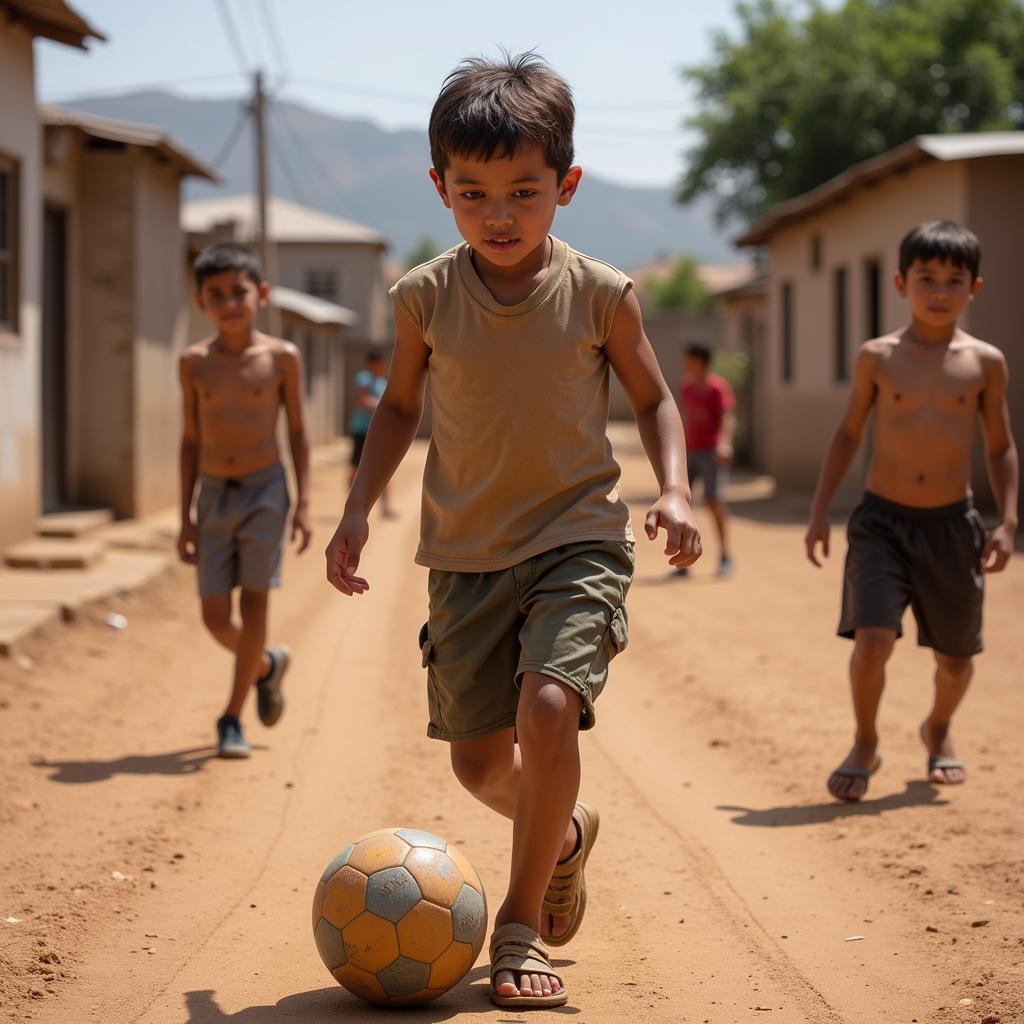 Diego Percan thời thơ ấu với niềm đam mê bóng đá