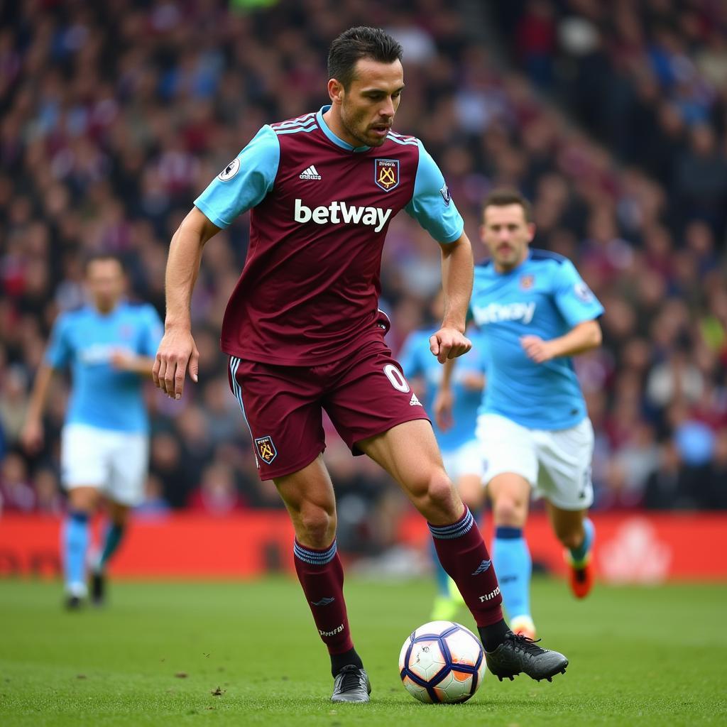 Diego Poyet thi đấu cho West Ham United