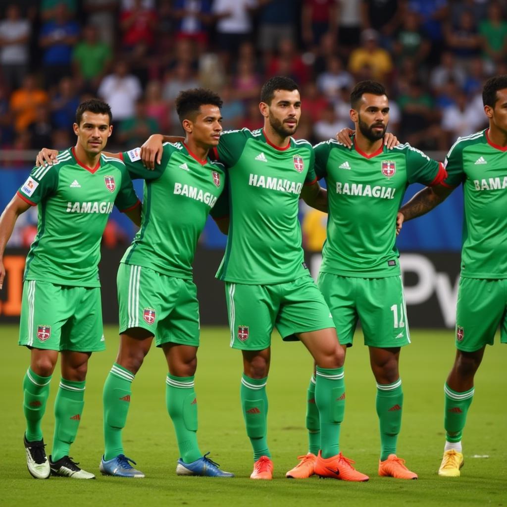 Đội hình Club León Jugadores ra sân trong một trận đấu quan trọng