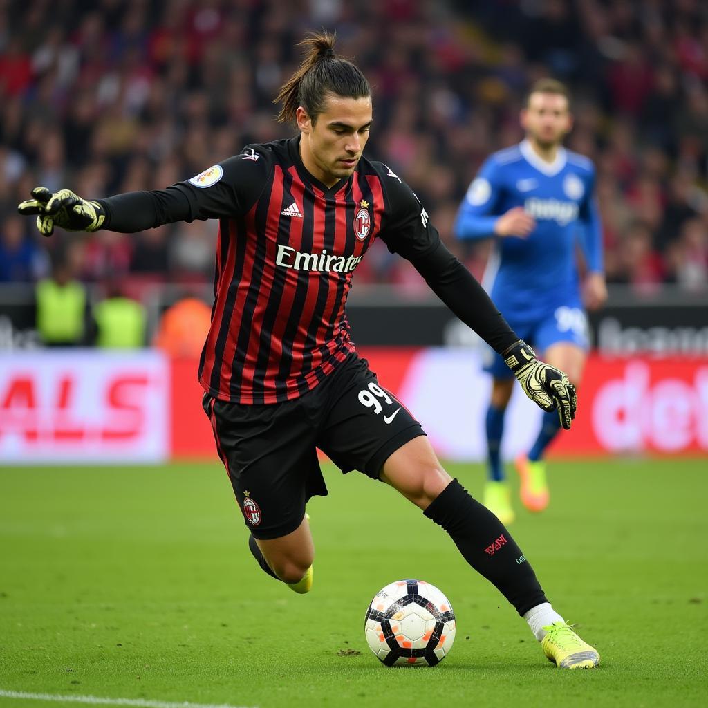 Donnarumma trong màu áo AC Milan số 99