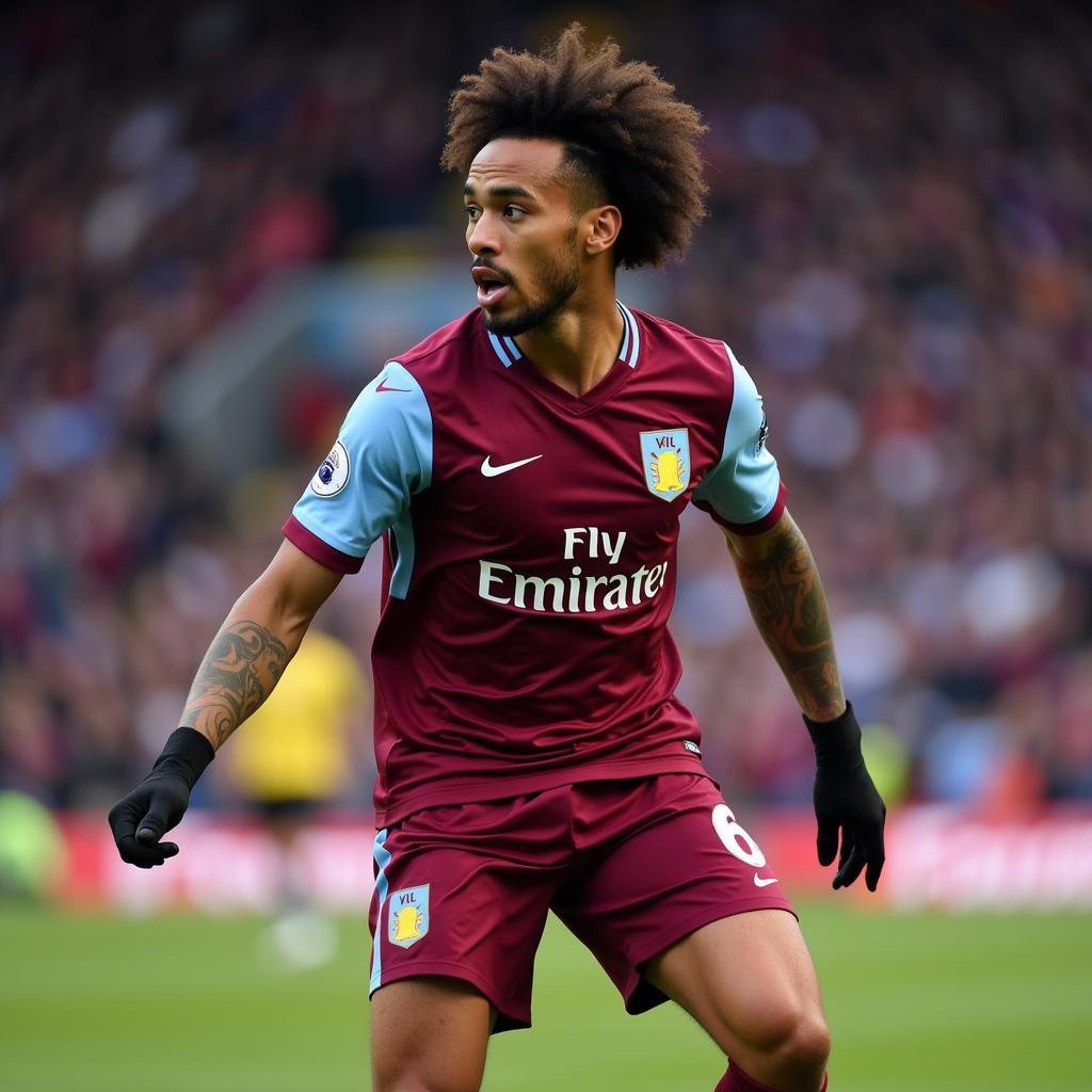 Douglas Luiz tỏa sáng với số áo 6 tại Aston Villa