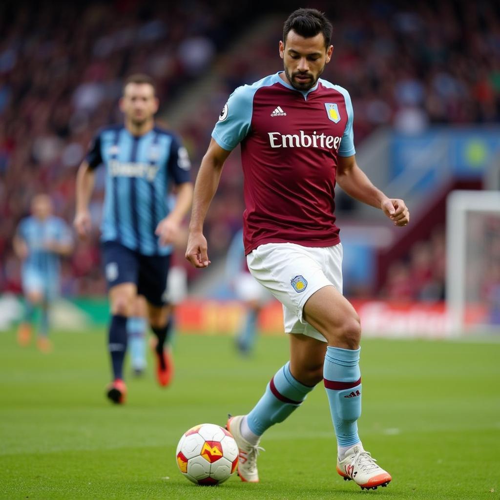 Easah Suliman trong màu áo Aston Villa