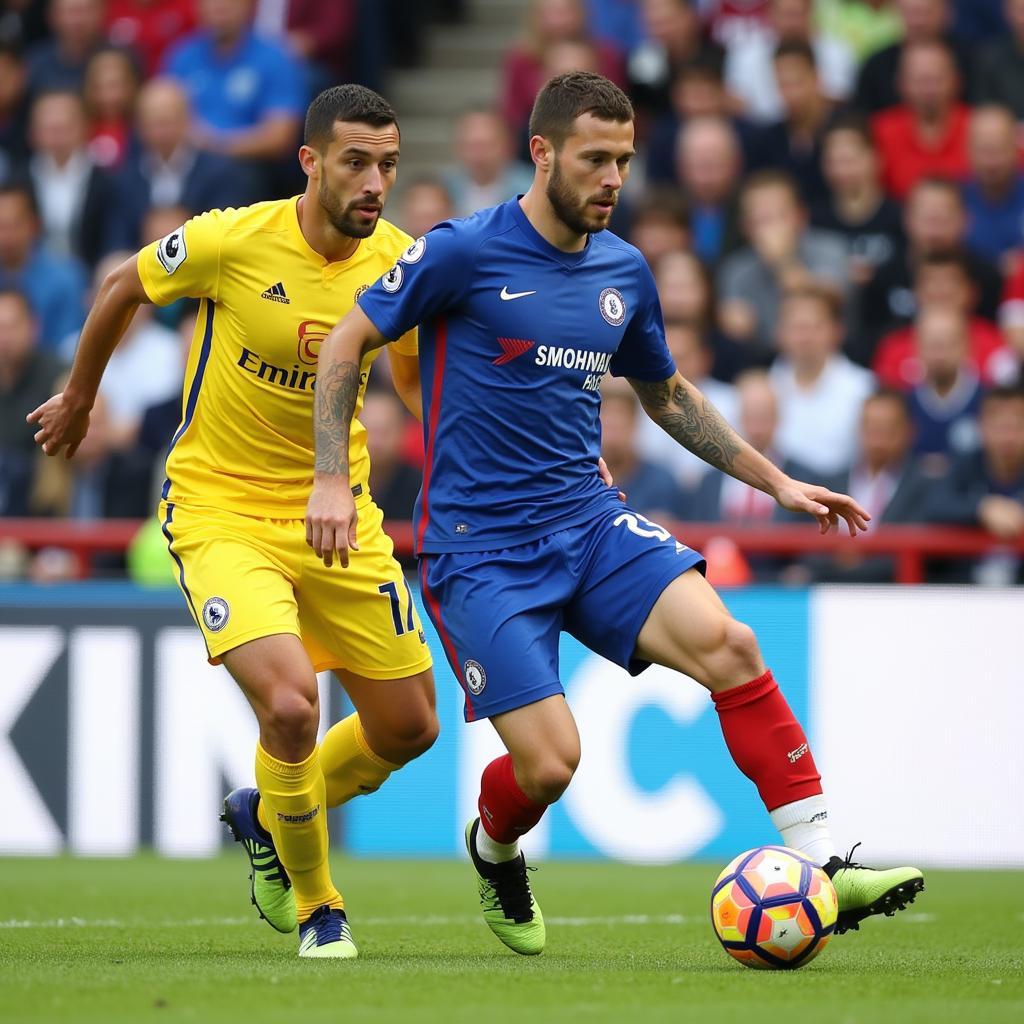 Eden Hazard thể hiện kỹ năng rê dắt bóng