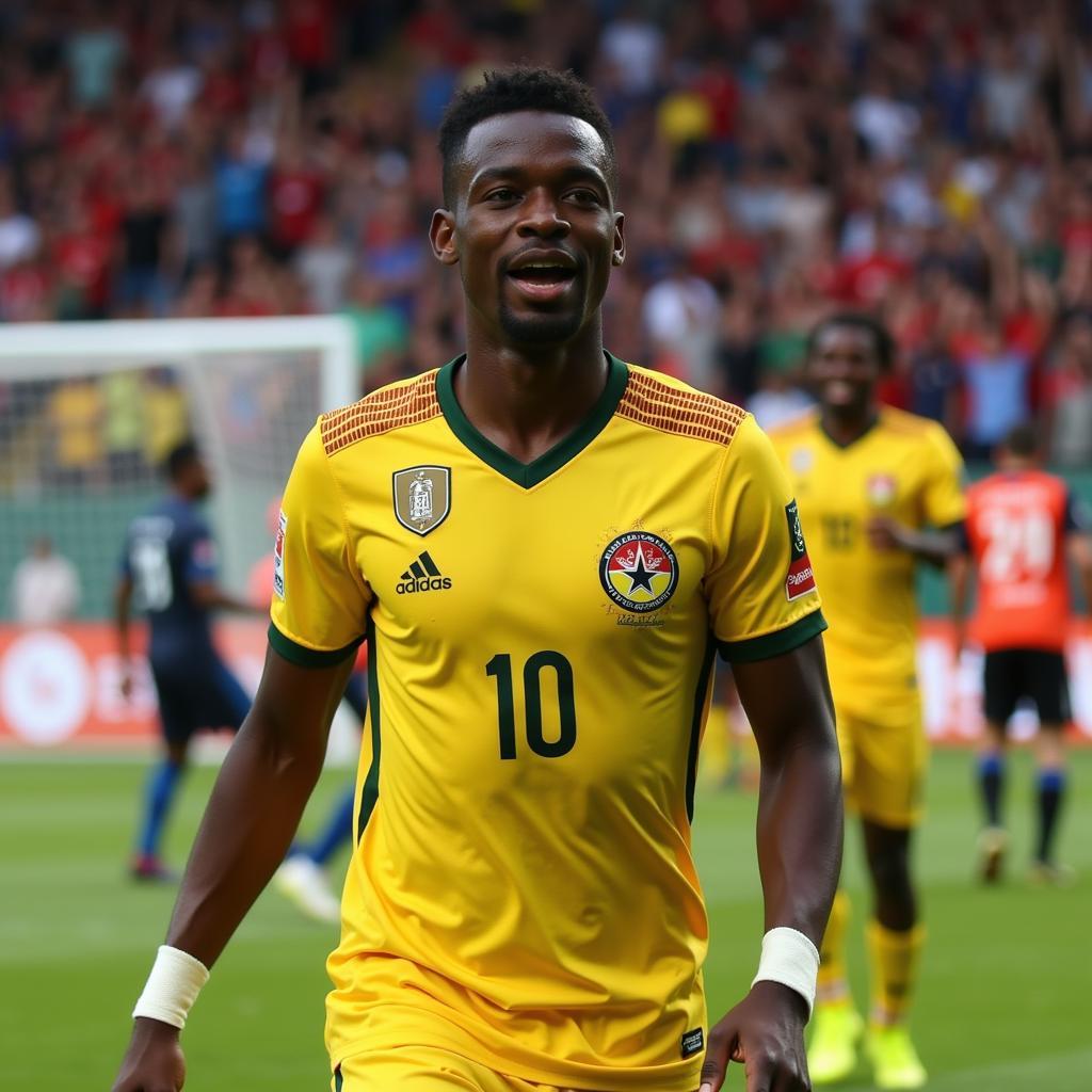 Enock Agyei trong màu áo đội tuyển Ghana.