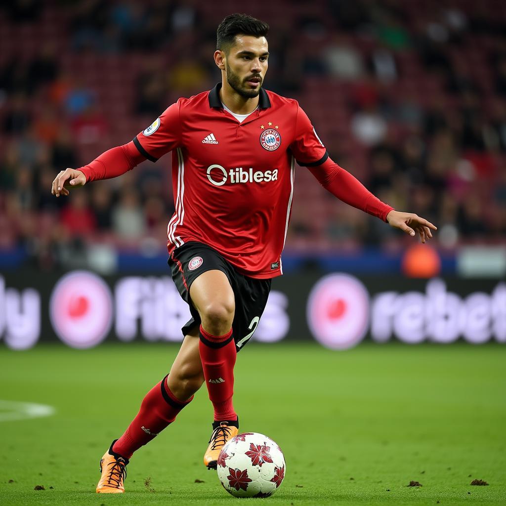 Eren Derdiyok thi đấu cho Bayer Leverkusen