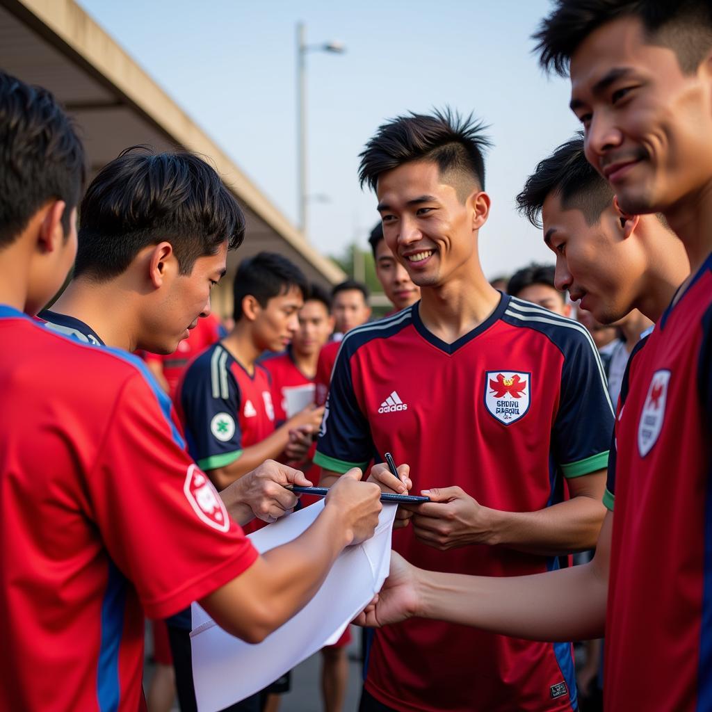 FC Seoul Players Interacting with Fans