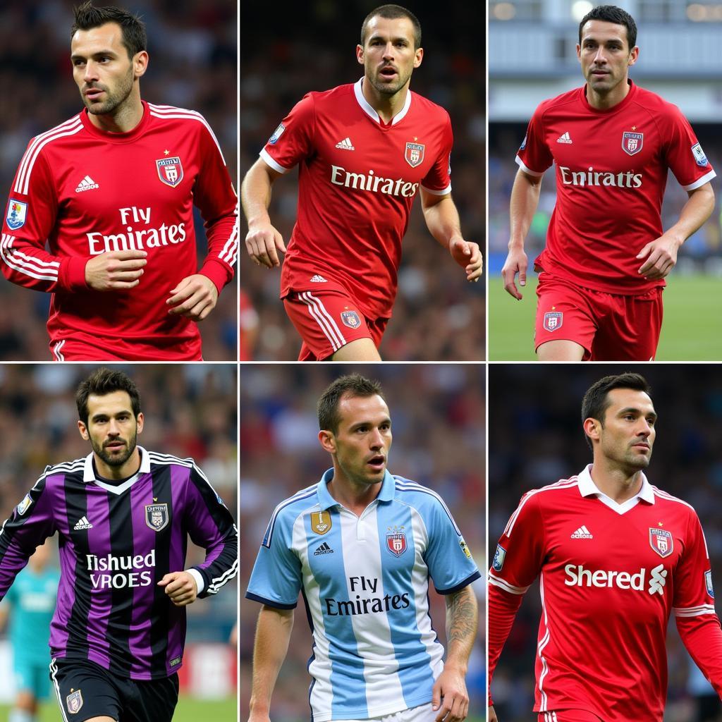 Franck Ribery wearing different kit numbers during his career.