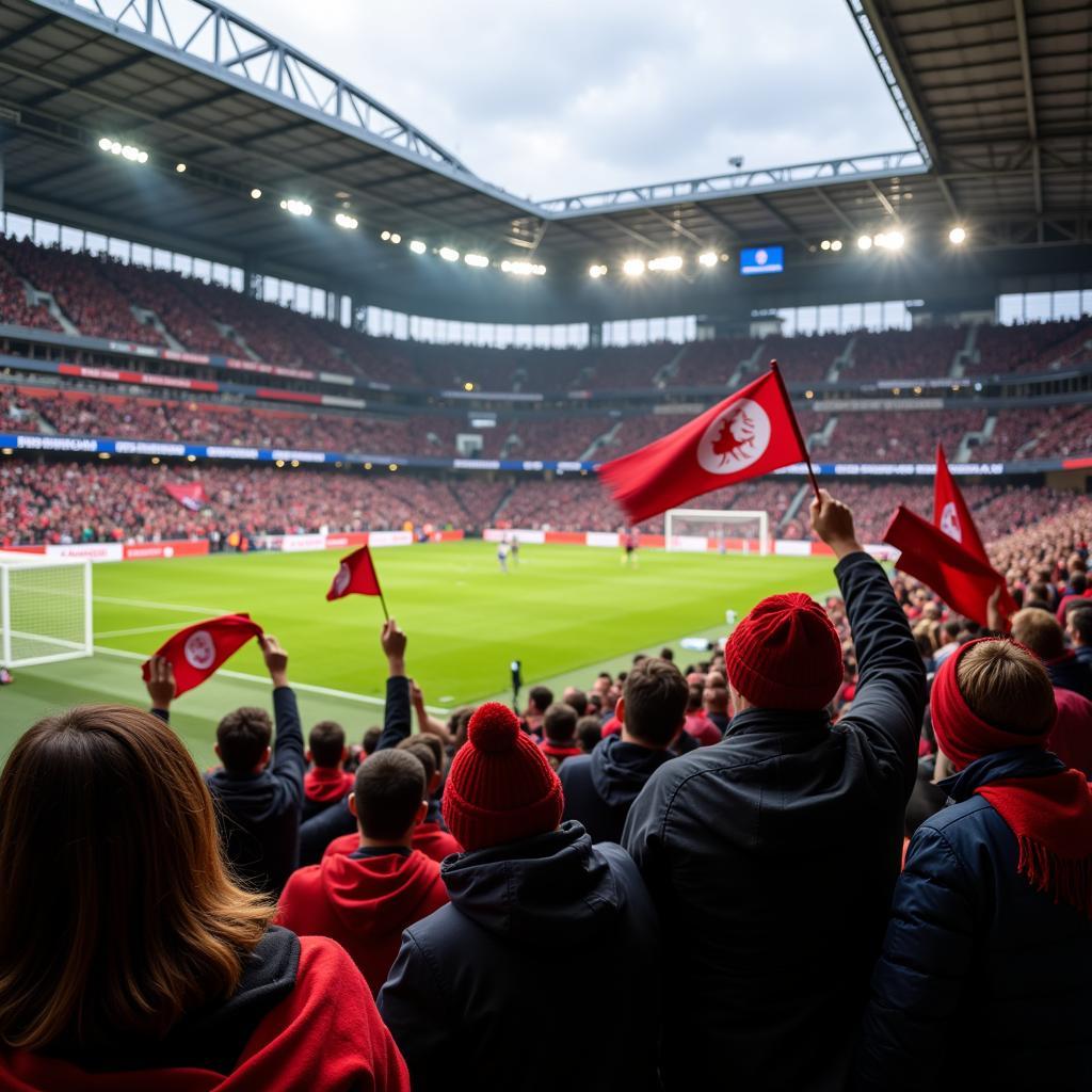 Khán đài Grünwalder Stadion chật kín khán giả